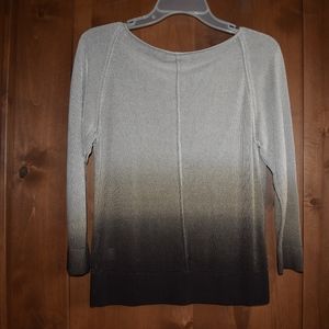 tan to brown ombre long sleeve shirt